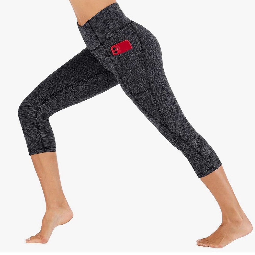 4/$20 Heathyoga Capri Leggings High Waisted Pockets Tummy Control Yoga Pants